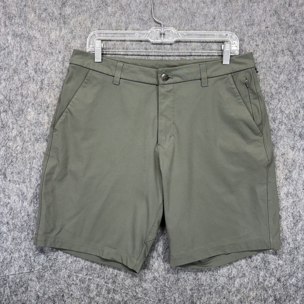 Lululemon Shorts Mens 32 Green Commission Classic Fit 9" Warpstreme LM7AAOS Golf